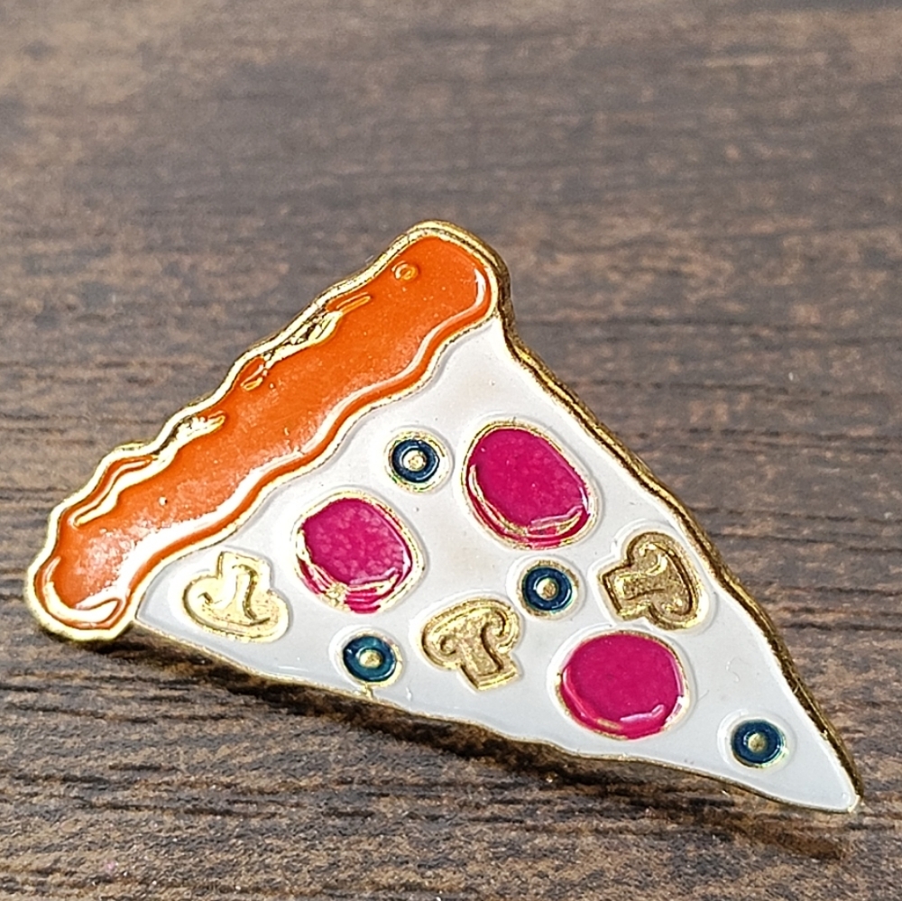 Pizza Lapel Pin Cheese Mushroom Olives Pepperoni You Have A Pizza My Heart